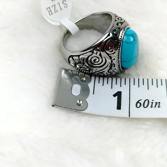 Unisex Southwestern Boho Chunky Ring Size 7 - Picture 6 of 7